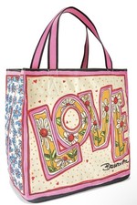 Brighton Fashionista Love Bug Tote Canvas Large By Tom Clancy NEW With Tag picture