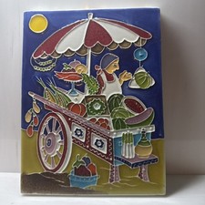 Creazioni  Lucianno Hand Painted Italian Ceramic Decorative Tile 8x6 Wall Plaque picture