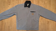 Vintage Carhartt Detroit Jacket Full Zip J76 CMT Cement USA 90s Size Medium Rare picture