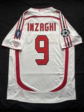 Inzaghi #9 Large 2006/2007 Final Away Retro Jersey Italy Soccer L White picture