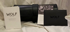 WOLF Heritage Triple Watch Roll Travel Case - Black/Grey (305602) w/papers picture