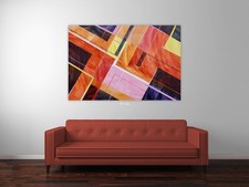 ShawNshawN Original painting HUGE 44x66 colorful warm contemporary wall artwork picture