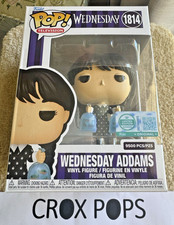 RARE Wednesday Addams + PIRANHAS 1814 Funko Pop Vinyl New in Mint Box +Protector picture