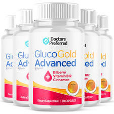 (5 Pack) Gluco Gold Blood Balance Advanced Support Glycogen Supplement 300 Caps picture