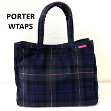 Rare PORTER WTAPS Uraharajuku Vintage Porter Check Tote Bag From Japan picture