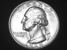 1939-S Washington Quarter --- Almost Uncirculated +++ Looks BU picture
