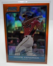 2006 HOWIE KENDRICK BOWMAN CHROME ORANGE REFRACTOR 12/25 RARE GREAT CONDITION picture