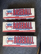 Fleet 1990 Baseball Logo Stickers &Trading Cards 672 Complete Set  3 Sealed Boxs picture