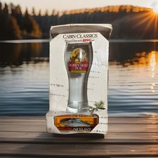 Rapala Cabin Classics Pilsner Glass Honey Hole Pub w Rattlin Rapala Lure NIB picture