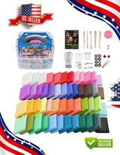 50 Colors Polymer Clay Kit Oven Bake Clay Model Clay Non-Sticky Non-Toxic DIY picture
