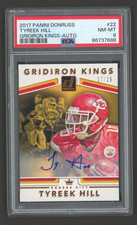 2017 Panini Donruss #22 TYREEK HILL Gridiron Kings Rookie Auto #17/25 