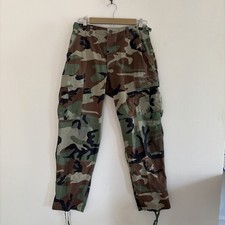 Vintage US Military Style M81 Woodland Camo BDU Cargo Pants Trousers 6-Pocket picture