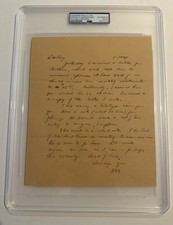 Dwight D. Eisenhower World War II Autograph Letter Signed to His Wife - PSA Slab picture