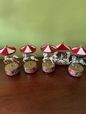Vtg 2002 Mr Christmas Musical Holiday Carousel Horses 16 Carols READ Video picture