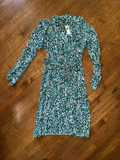 NWT Anthropologie Green Leopard Swing Dress - Rdalamal - Size 6P picture