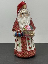 Waterford Holiday Heirlooms 5” Santa Holly berries Robe Gifts Ornament  picture