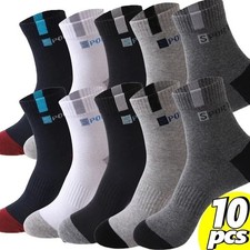 Men's Cotton Ankle Socks Breathable Running Sports Elastic 5 Pack Size 9-13 picture