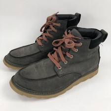Sorel Boots Mens 9 Gray Chukka Leather Waterproof Madison Moc Toe NM2788-028 picture