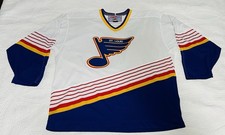 *READ Cond* Vtg CCM Maska St. Louis Blues White Jersey Mens Size XL Hockey NHL picture