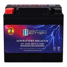 Mighty Max MM-AUX14 Auxiliary Battery 12V 14Ah, 22RC, 200 CCA AGM Car Battery picture