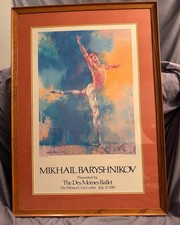 LeRoy Neiman Mikhail Baryshnikov 1983 Ballet Poster Pencil Signed Framed picture
