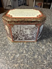 Rare, Vintage Boston Tea Party And Revolutionary War Bicentennial Tin picture