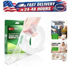 EZlifego Nano Double Sided Mounting Tape Heavy Duty Invisible 9.85FT picture