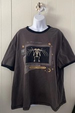 Knock Thrice Sz 4X Graphic Skeletal Bat T-Shirt Crew Neck Short Sleeve *READ picture