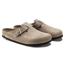 NEW Birkenstock Boston Soft Footbed Tobacco Brown Oiled Leather Women Clogs AUTH picture