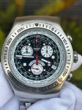 Swatch Irony Chrono GET FLY Arancione Rare Panda Dial Large 47mm Case YOS414G picture