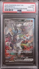 PSA 10 Reshiram ex 166/086 Special Illustration Rare Pokémon 2025 White Flare picture