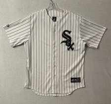 Vintage Majestic Chicago White Sox Home Jersey Pinstripe Gothic Sox Logo Size L  picture