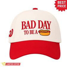 HOT ITEM  Washington Nationals Bad Day To Be A Hot Dog Premium Embroidered Hat picture
