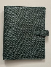 Vintage Filofax A5 Chameleon  Organizer | Aqua Leather 6-Ring Binder picture