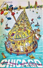 RED GROOMS Hand-Signed LITHOGRAPH 1982 CHICAGO Navy Pier CATALOGUE RAISONNE picture