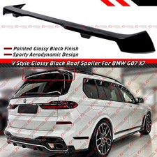 For 19-26 BMW X7 G07 M60i GT Style Gloss Blk Rear Roof Spoiler Wing Extension picture