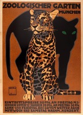 Visit Berlin Zoological Garden Germany Vintage Travel Poster Print picture