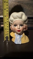 Royal Crown Hand Painted Ceramic Soda Advertising Head Vase Figurine, Multi picture