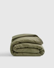 Quince 100% Organic Cotton Gauze Dream Quilt King/Cal King in Olive NWT picture