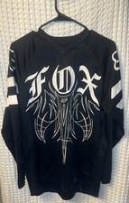 Fox Racing MX Jersey - Black/White Graphic - Size Small picture
