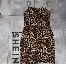 SHEIN Leopard Print Dress - Brown and Black Xs size women brand new Xsmall picture
