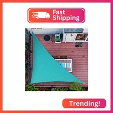 ShadeMart 14' x 16' x 21.3' Turquoise Triangle Shade Sail for Garden picture