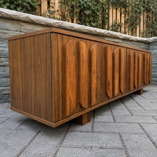 Mid-Century Modern Low Profile TV Stand Sculptural Media Console Credenza picture