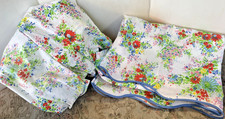 Vintage Wamsutta D Porthault Les Fleurs Floral TWIN Flat & Fitted Sheet Set picture