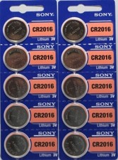 10 Pack Genuine SONY CR2016 Lithium Battery 3V Coin Cell ECR2016 BR2016 DL2016 picture