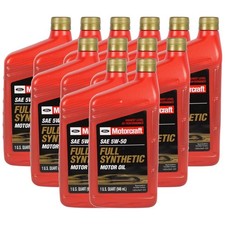Motorcraft XO5W50QGT SAE 5W-50 Full Synthetic Motor Oil, 12 Quart Case picture