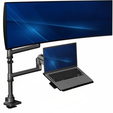 VIVO Pneumatic Arm Ultrawide Monitor and Laptop Desk Mount for Screens up to 49