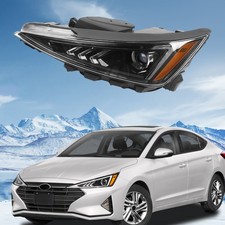 For 2019-2020 Hyundai Elantra Headlight Assembly Left Side Clear Halogen Lamp picture