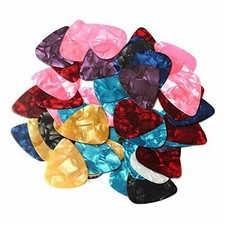 200X Acoustic Bulk Guitar Pick Picks Plectrum Celluloid Electric Smooth Colorful picture