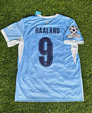 PUMA Manchester City Haaland #9 Soccer Jersey Men's S Blue/White UCL picture